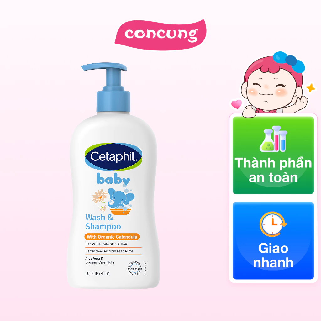 Cetaphil Baby Wash Shampoo chai 400ml