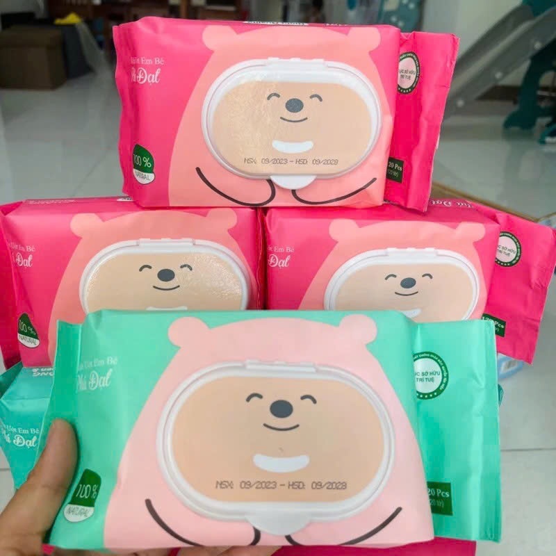 COMBO 15 GÓI 120 TỜ KHĂN GIẤY ƯỚT PHÚ ĐẠT - Shop Bỉm Bông Bống