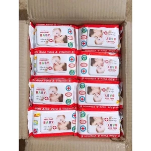 COMBO 15 GÓI 120 TỜ KHĂN GIẤY ƯỚT PHÚ ĐẠT - Shop Bỉm Bông Bống