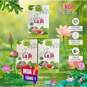 Trà lá ổi mix lá sen Hộp 60 túi lọc ,(giá mở bán )Thanh mát tốt cho sức khỏe.
