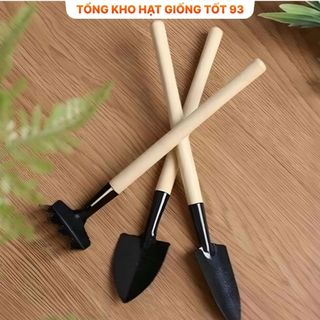 Bộ dụng cụ làm vườn mini 3 món tiện dụng nhỏ gọn dễ dùng trồng hoa, cây cảnh, rau củ quả sạch hàng công ty