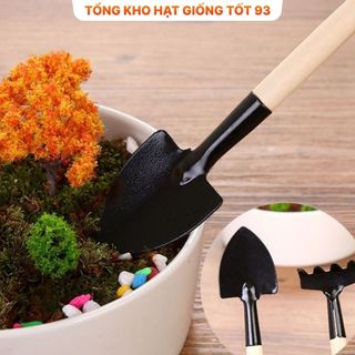 Bộ dụng cụ làm vườn mini 3 món tiện dụng nhỏ gọn dễ dùng trồng hoa, cây cảnh, rau củ quả sạch hàng công ty