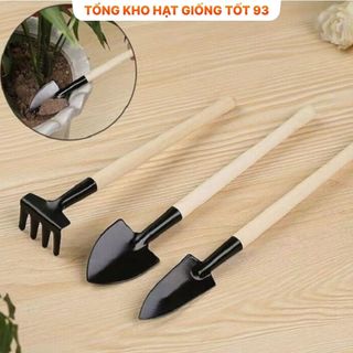 Bộ dụng cụ làm vườn mini 3 món tiện dụng nhỏ gọn dễ dùng trồng hoa, cây cảnh, rau củ quả sạch hàng công ty