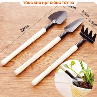 Bộ dụng cụ làm vườn mini 3 món tiện dụng nhỏ gọn dễ dùng trồng hoa, cây cảnh, rau củ quả sạch hàng công ty