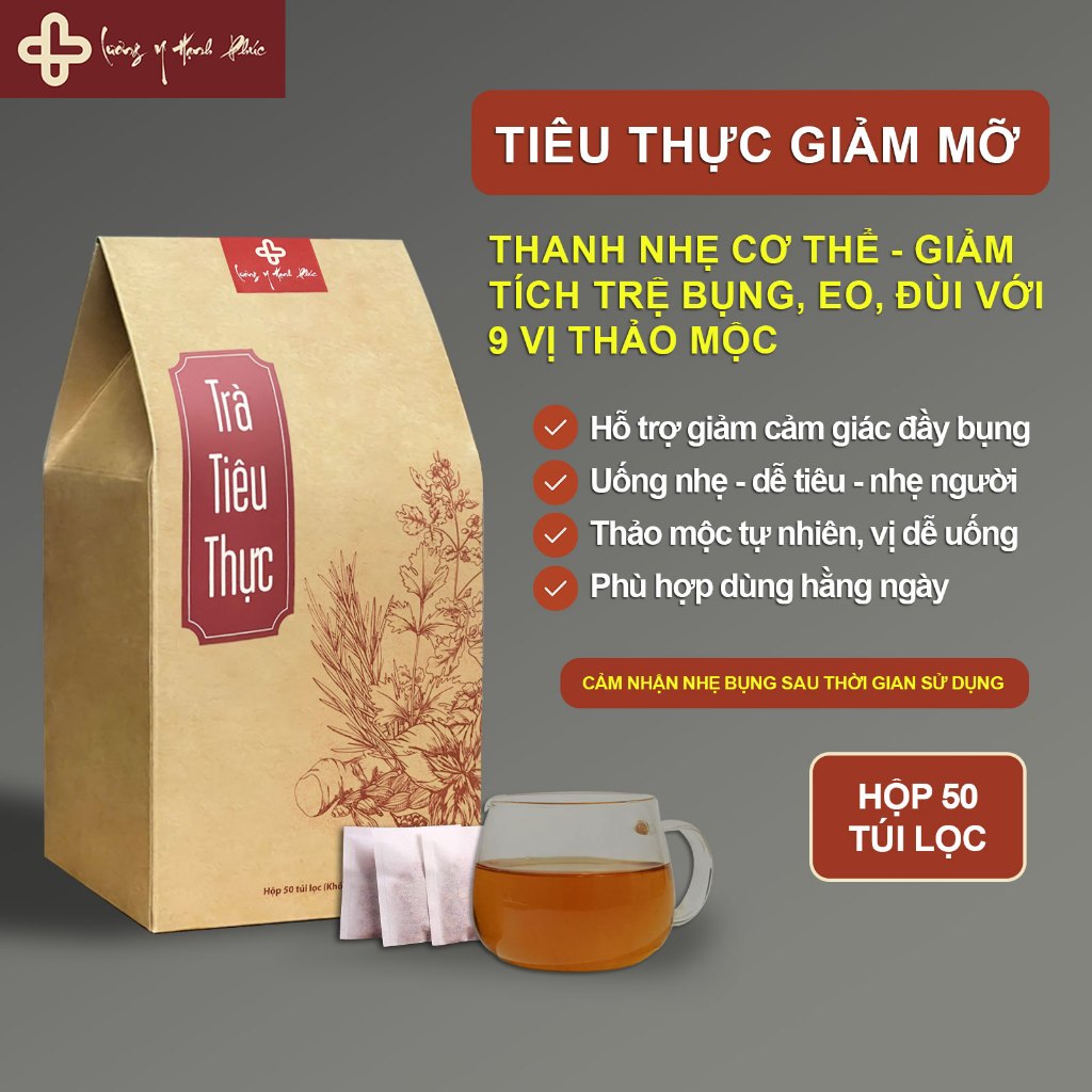 Trà Tiêu Thực - Thanh nhẹ cơ thể - giảm tích trệ bụng, eo, giúp nhẹ bụng dễ tiêu - Lương Y Hạnh Phúc