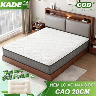 Đệm lò xo 20cm GreaMe KADE lò xo liên kết hỗ trợ dáng ngủ với lò xo kép và 2 tầng Foam bề mặt