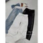Quần jeans suông đính đá kèm nơ