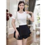 Áo cộc tay gân tăm nữ,co giãn 4 chiều vải mềm mịn,form dáng thanh lịch,màu sắc basic dễ mặc