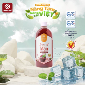 Nước cốt mận tươi Hồng Lam dạng 1000ml. Vị chua, ngọt