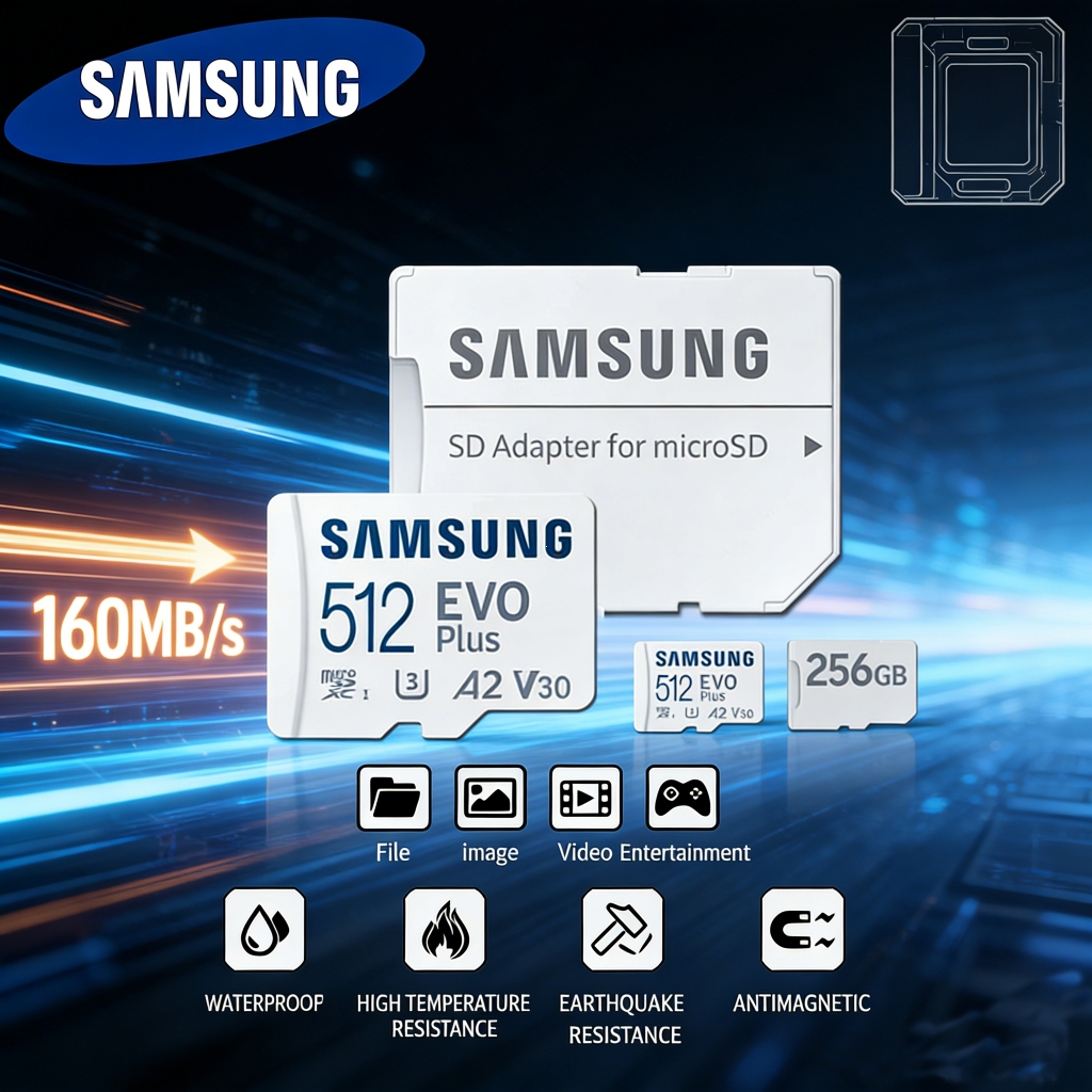 Thẻ nhớ Samsung SD EVO cộng với (MicroSD), 4K đọc tốc độ cao, 64GB ...