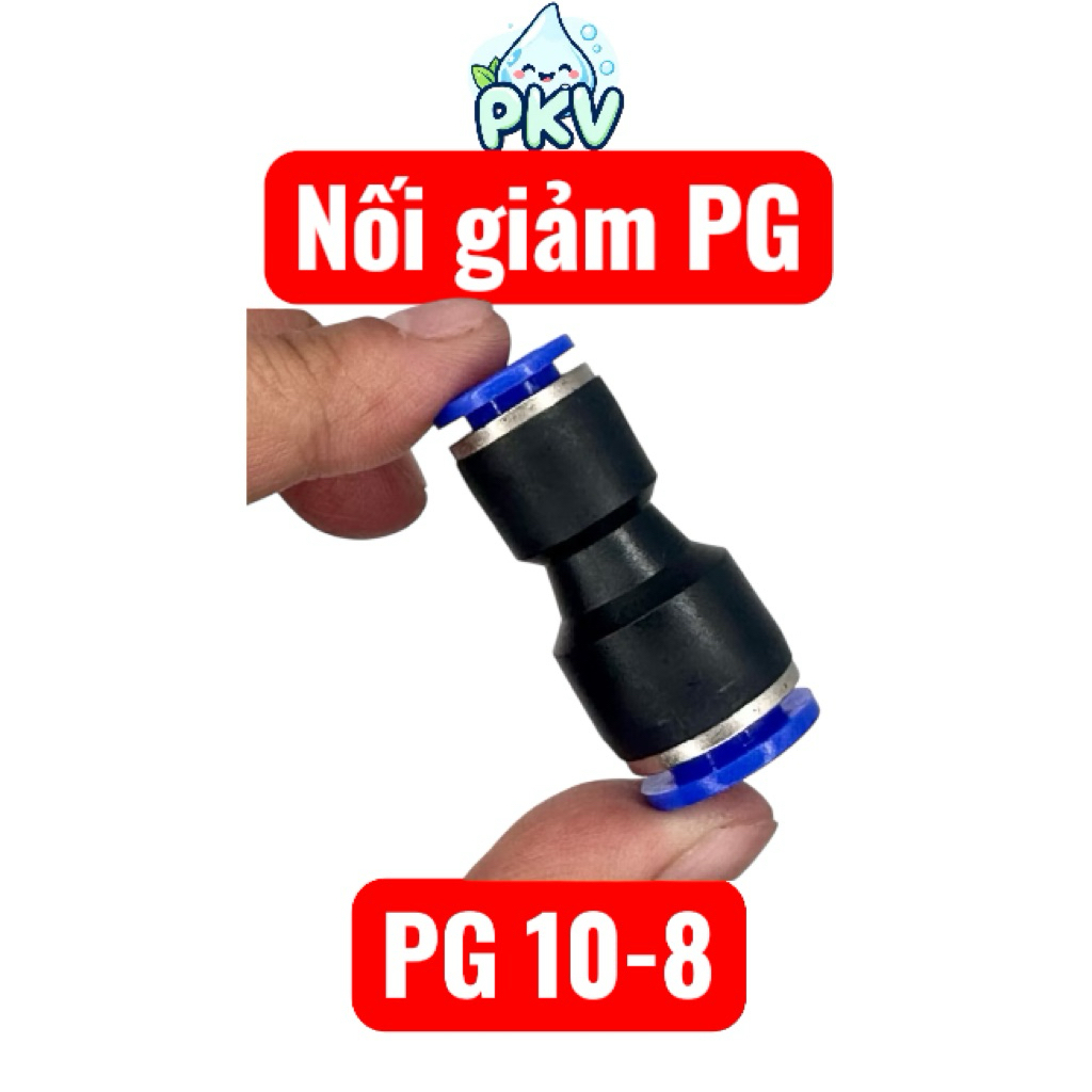 [Giá Rẻ] Combo 10 Cút Nối Giảm PG 10-8 (10mm Ra 8mm) – Đầu Nối Ống PU PE PV Khí Nén, Phun Sương, Tưới Nhỏ Giọt