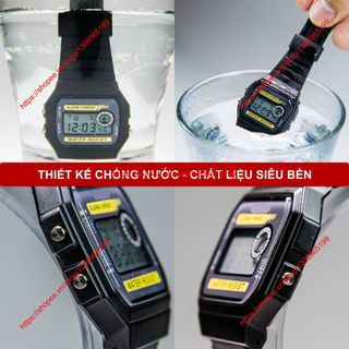 Đồng Hồ Điện Tử F94 Pin Lâu 7 Năm, Chống Nước Tuyệt Đối, Chuông To Đèn Sáng, Made In Thailand,