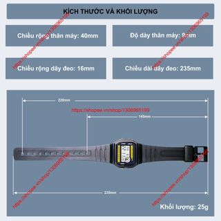 Đồng Hồ Điện Tử F94 Pin Lâu 7 Năm, Chống Nước Tuyệt Đối, Chuông To Đèn Sáng, Made In Thailand,