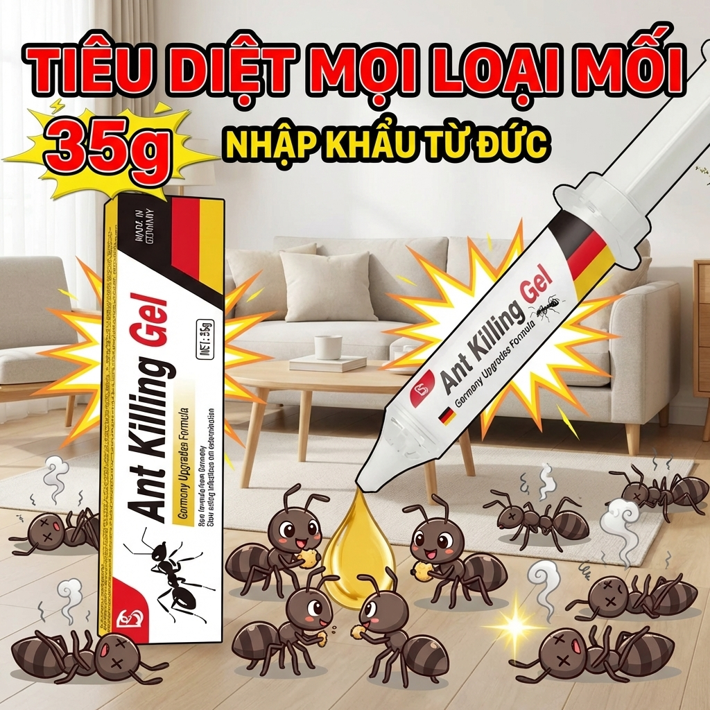🐜 Chỉ 1 giọt, kiến hết cả tổ! 🐜 Gel & thuốc diệt kiến 35g – Phiên bản nâng cấp, diệt mọi loại kiến ✅