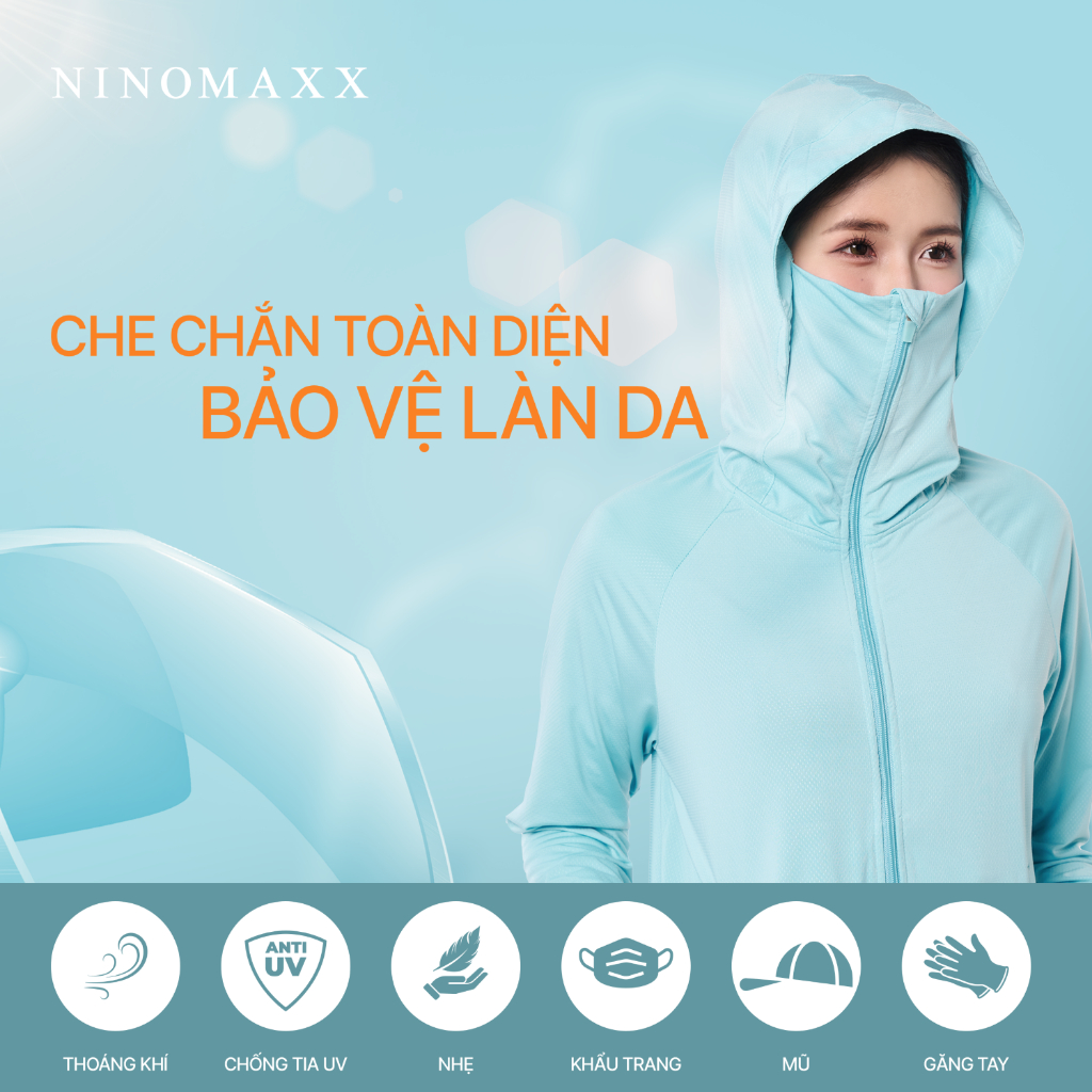 Áo Chống Nắng Nữ Chống Tia UV Cao Cấp Chất Thun Mỏng Nhẹ Thoáng Khí Ninomaxx 2408027