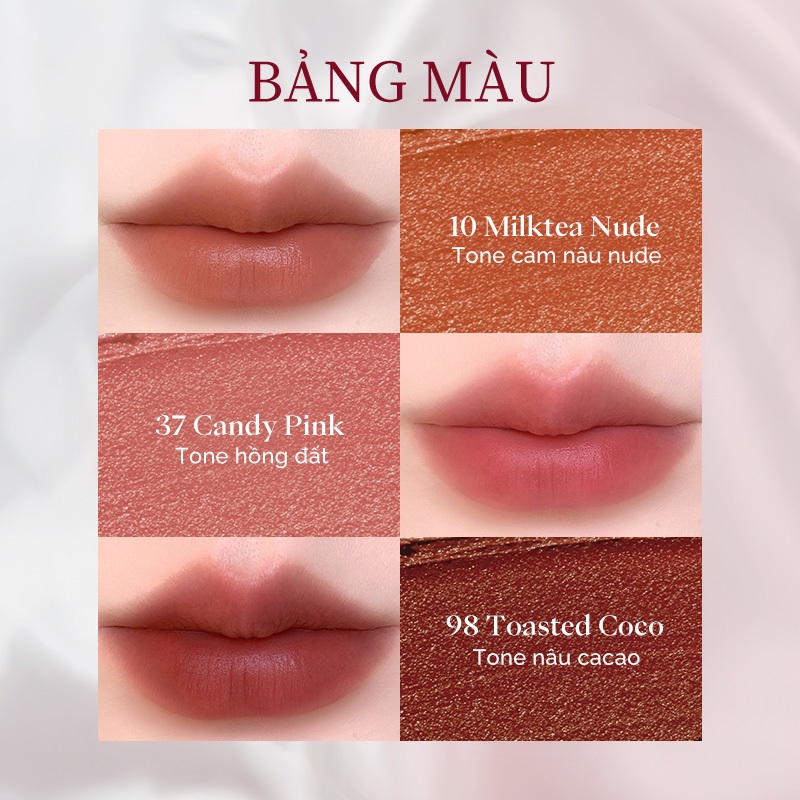 [Mới] Son kem bán lì JOOCYEE Matte Veil Lip Cream 3.0 thời thượng, tôn da, mỏng nhẹ, dưỡng ẩm, lâu trôi, không nặng môi | BigBuy360 - bigbuy360.vn