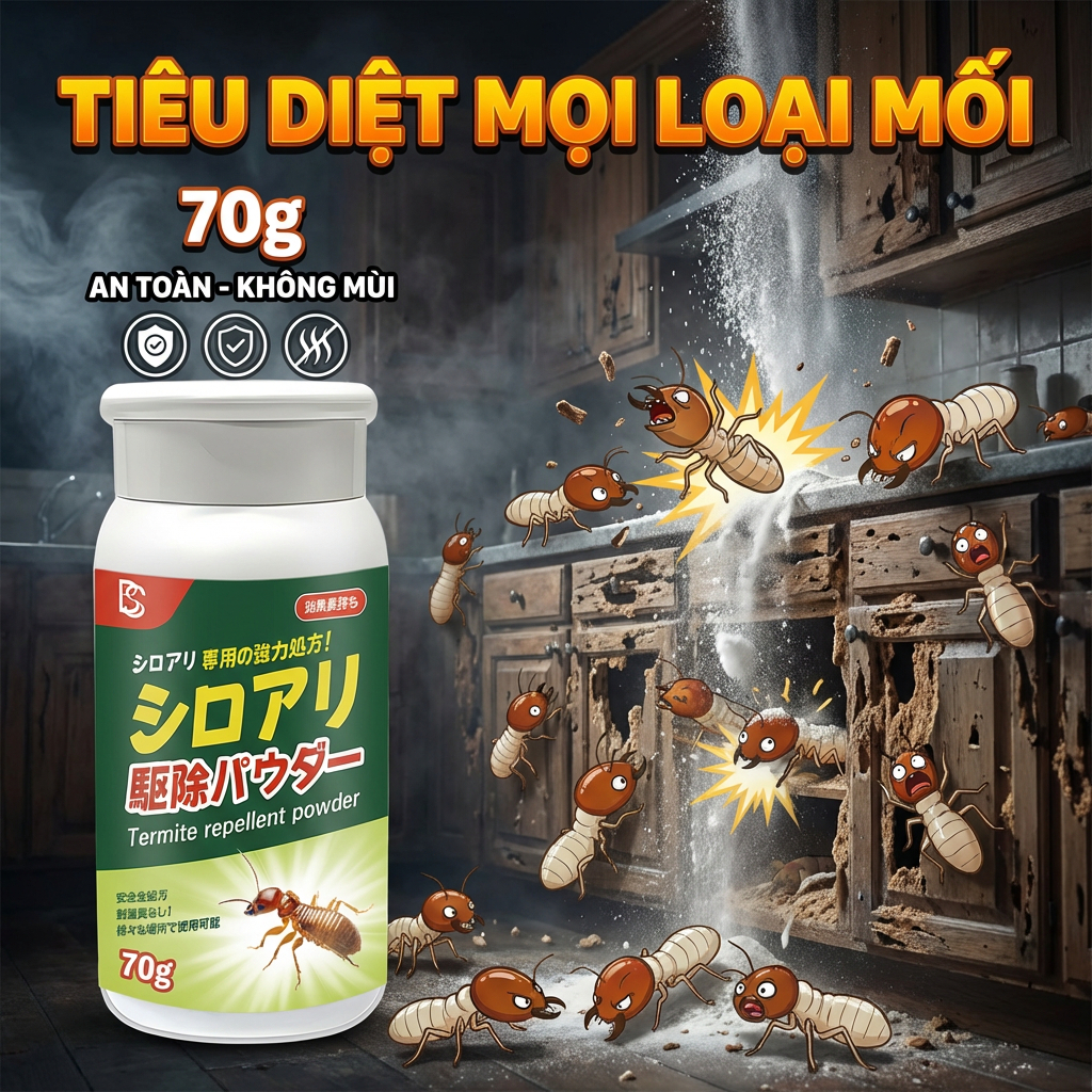 🐜 Bán chạy số 1 – Diệt mối cả tổ 🐜 Thuốc & bột diệt mối nhập khẩu từ Nhật Bản, an toàn cho người & thú cưng ✅