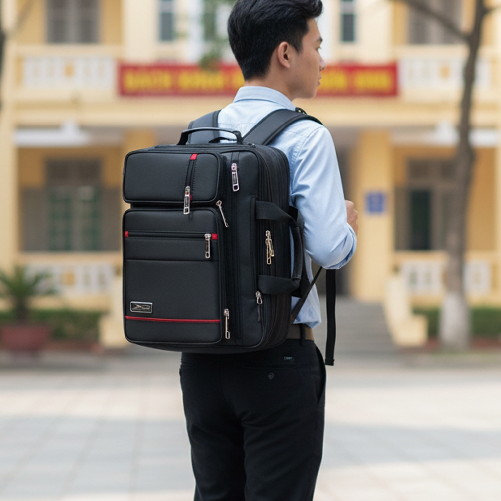 Cặp Học Sinh Cấp 2 Cấp 3 Sinh Viên - Cặp Laptop Đa Năng Xách Tay Đeo Balo Cao Cấp Xbags Pride Xb 4102 Hàng Chính Hãng!