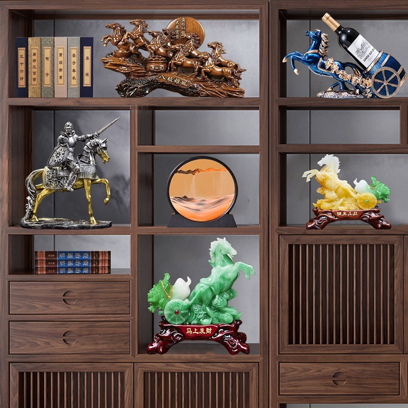 Bộ tượng các mẫu ngựa sang trọng, tượng ngựa phong thủy decor nhà cửa