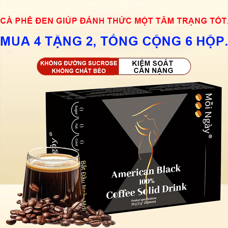 【COD】Americano, được pha từ hạt cà phê Arabica chọn lọc, không đường, giao hàng nhanh.10 gói mỗi hộp