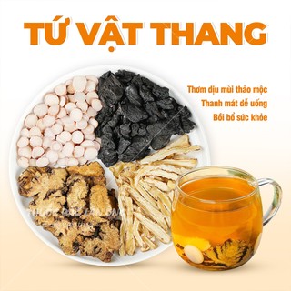 Tứ vật thang mix sẵn, set 4 vị gồm: Đương quy, bạch thược, xuyên khung, thục địa - Lãn Ông