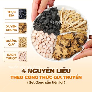 Tứ vật thang mix sẵn, set 4 vị gồm: Đương quy, bạch thược, xuyên khung, thục địa - Lãn Ông