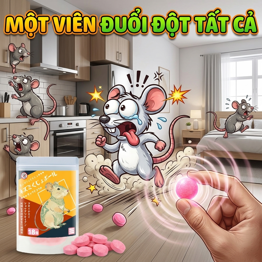 🐭 Mua 2 tặng 1 Viên đuổi chuột – Đuổi chuột trong xe, diệt nhanh, hiệu quả, chiết xuất thực vật, an toàn & không độc hại