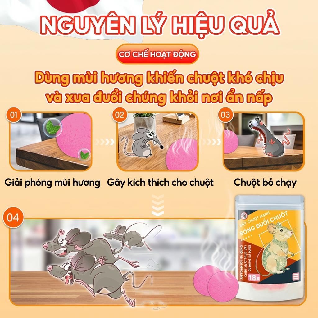 🐭 Mua 2 tặng 1 Viên đuổi chuột – Đuổi chuột trong xe, diệt nhanh, hiệu quả, chiết xuất thực vật, an toàn & không độc hại