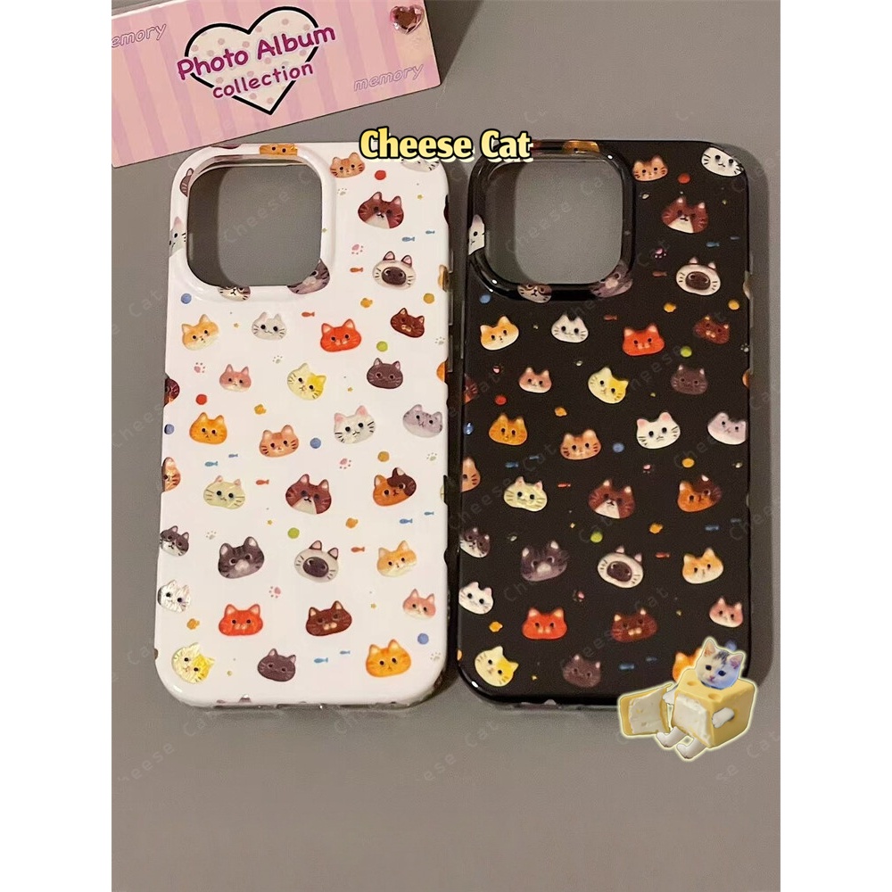 Ốp điện thoại lấp lánh hình mèo dễ thương toàn màn hình cho iPhone 11 12 13 14 15 16 17 Pro Max 7 Plus Xs Max XR