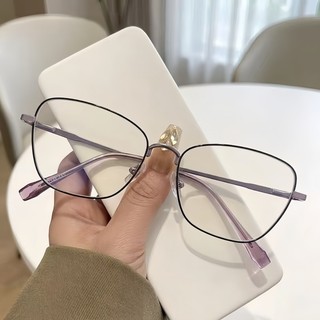 Kính Giả Cận Nữ ALOLA Kính Cận Gọng Mắt Mèo Kim Loại Đổi Màu Khi Ra Nắng Chống Ánh Sáng Xanh Tia UV Thời Trang