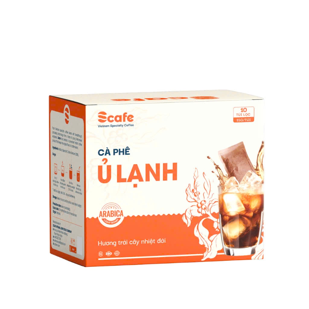 U69_Cà phê Ủ Lạnh Cold Brew Scafe Việt Nam ARABICA Hộp 10Túi x 20G
