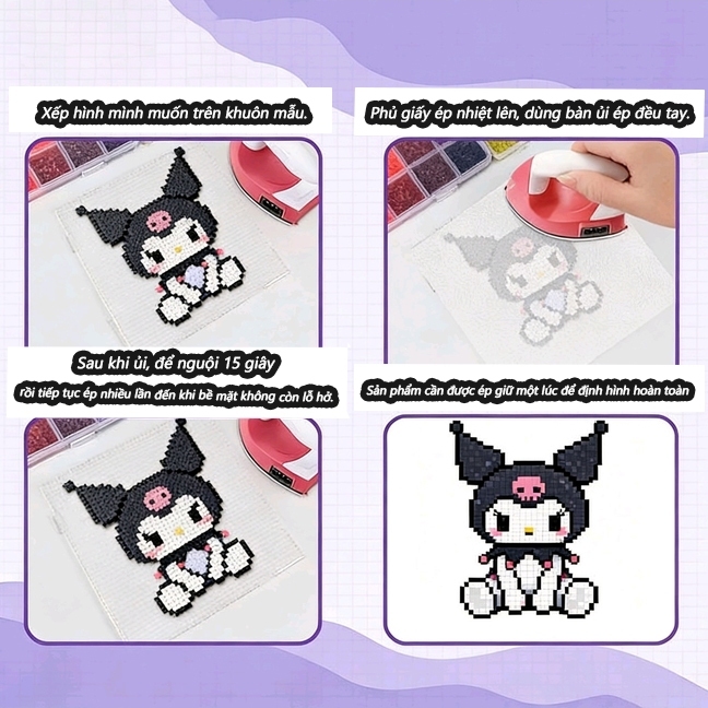 Bộ dụng cụ đầy đủ Hạt Perler 24 màu, 8400+ chiếc, Đồ chơi ủi nhiệt ghép hình pixel thủ công, Quà tặng thủ công cho trẻ