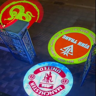 Đèn LOGO Sạc Pin, đèn chiếu quảng cáo trên xe, đèn hiệu năng lượng mặt trời, tùy chỉnh biển hiệu quầy hàng rong.