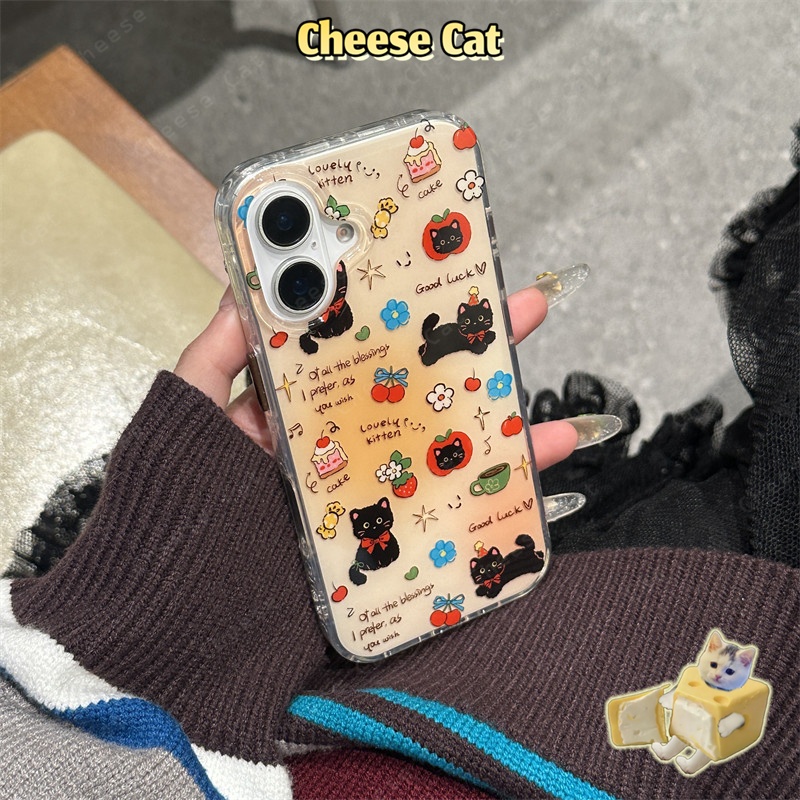 Ốp điện thoại lấp lánh hình chú mèo dễ thương Apple Party cho iPhone 12 11 13 14 15 16 17 Pro Max 7 Plus Xs Max XR