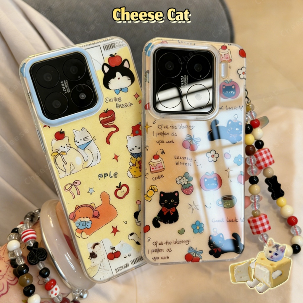 Ốp điện thoại lấp lánh hình chú mèo dễ thương Apple Party cho iPhone 12 11 13 14 15 16 17 Pro Max 7 Plus Xs Max XR