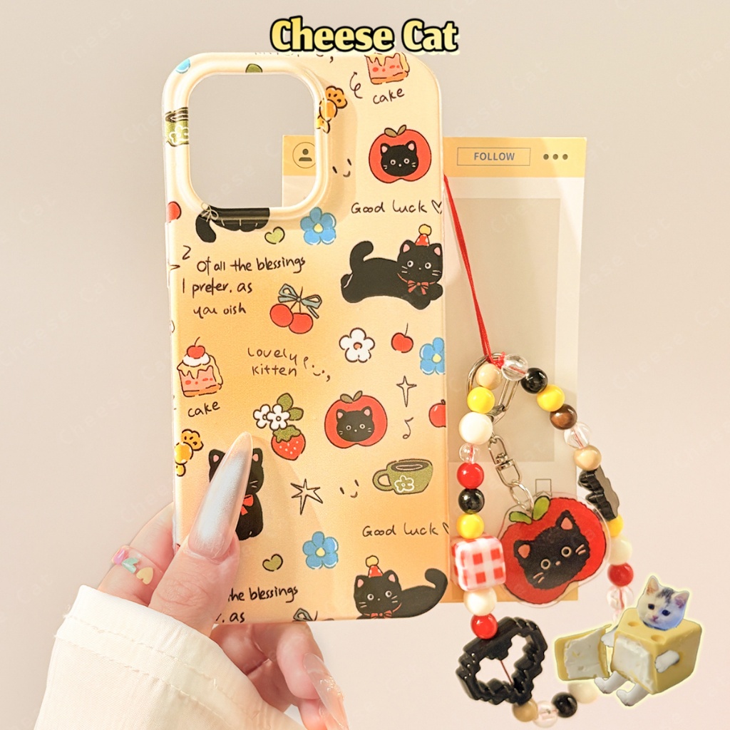 Ốp điện thoại lấp lánh hình chú mèo dễ thương Apple Party cho iPhone 12 11 13 14 15 16 17 Pro Max 7 Plus Xs Max XR
