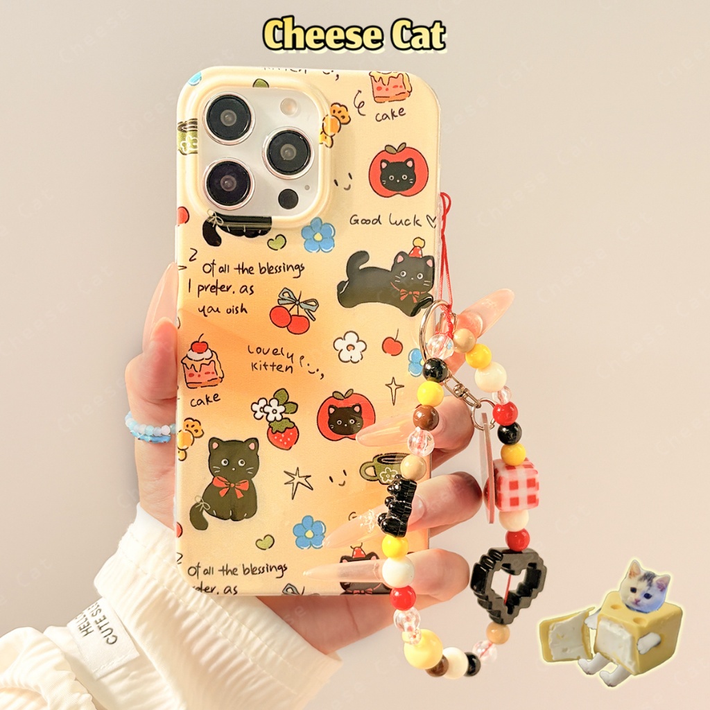 Ốp điện thoại lấp lánh hình chú mèo dễ thương Apple Party cho iPhone 12 11 13 14 15 16 17 Pro Max 7 Plus Xs Max XR