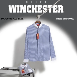 Áo sơ mi nam Winchester luxury kẻ sọc nhỏ cao cấp sang trọng phối cổ. SMWIN1