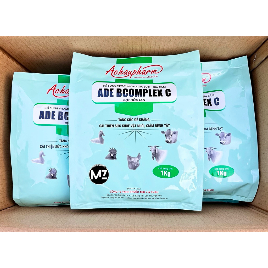 ADE BComplex C (Á Châu) bổ sung Vitamin và Acid amin cho Heo, Gà, Vịt... Gói (1Kg)