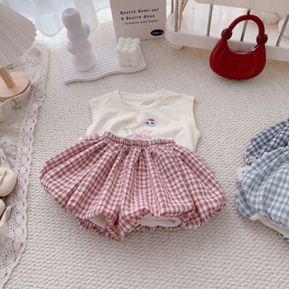 Quần áo trẻ em, Quần dáng bí bé gái caro nhiều màu 9-26kg Q226 Tiểu Yến KID