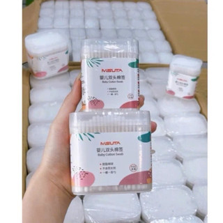 Hộp tăm bông trẻ em Misuta hộp 200 que - hộp 400 que