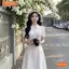 Đầm thiết kế BEMINE cổ sen ngực đính hoa dáng chữ A phù hợp đi chơi-MT11189