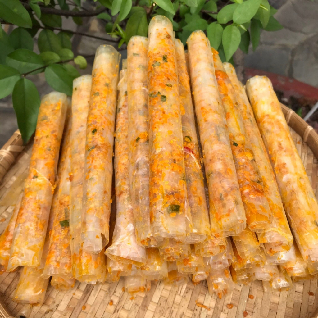 Bánh Tráng Cuộn Tôm Hành Vị Phô Mai Sữa, Bánh Tráng Cuộn Tôm Hành Dai Ngon Hấp Dẫn, Bánh Tráng Ăn Vặt - Tiệm Ăn VặtDuDu