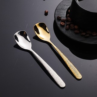 ( M9 ) Combo 5 Muỗng  10 muỗng cà phê Inox 304 Cao Cấp Cán Dập Vân Chống Trượt  Bề Mặt Bóng Gương Sang Trọng, 2 Màu Vàng