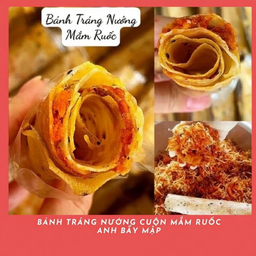 Bánh Tráng Nướng Cuộn Mắm Ruốc Vừng, Bánh Tráng Cuộn Giòn Tan Thơm Ngon - Tiệm Ăn Vặt DuDu