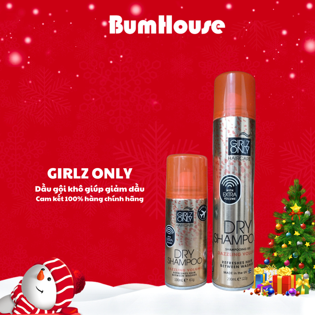 Dầu Gội Khô Girlz Only Dazzling Volume giúp bồng bềnh tóc 100ml 200ml