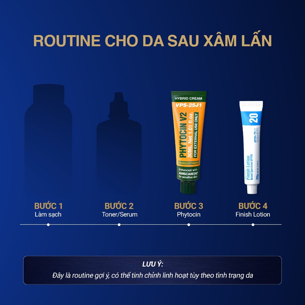 Combo kem dưỡng Phytocin V2 Hybrid Cream & chống nắng FINISH