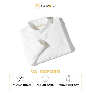 Áo Sơ Mi Cổ Trụ Dài KURAMAN Dài Tay Chất Liệu Oxford Cao Cấp From Slimfit Thanh Lịch