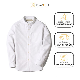 Áo Sơ Mi Cổ Trụ Dài KURAMAN Dài Tay Chất Liệu Oxford Cao Cấp From Slimfit Thanh Lịch