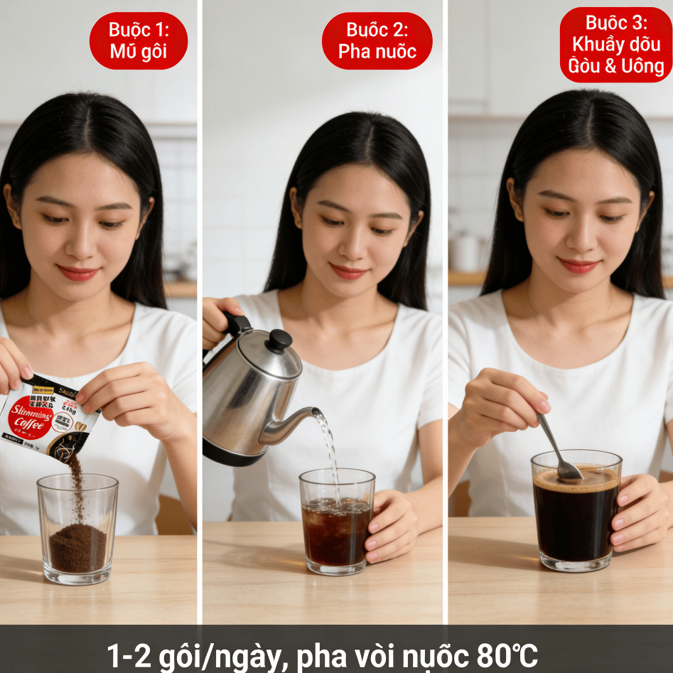 Mua 5 tặng 1 Cà phê giảm cân SAUSANDO chính hãng Nhật Bản đốt cháy mỡ thừa giảm cân nhanh hiệu quả sau 7 ngày